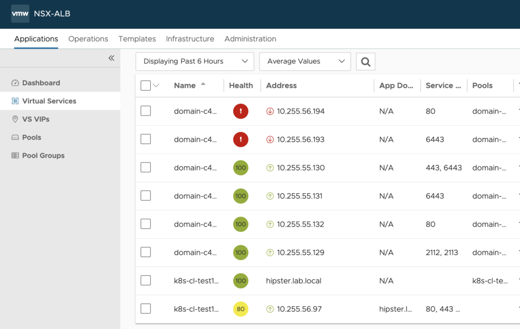 NSX ALB Load Balancer Services