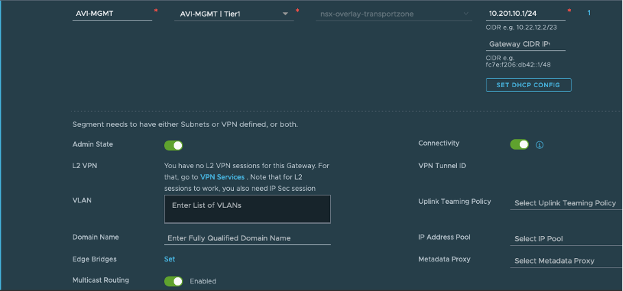 dane dla serwera DHCP
