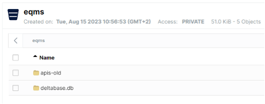Der MinIO-Bucket, der Daten zur weiteren Analyse speichert